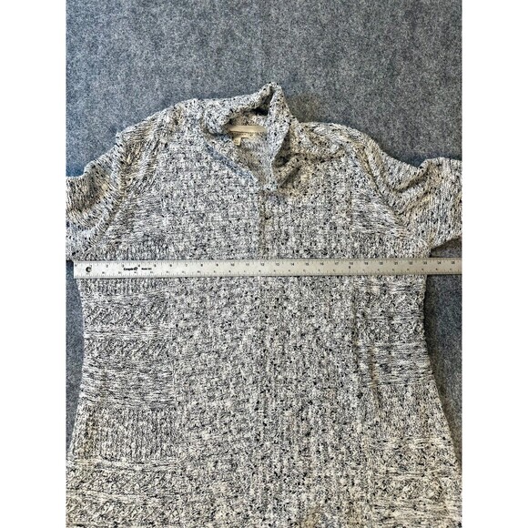 Sonoma WMNS Knit Cardigan Sweater XL Gray White Black Cozy Winter Chunky Holiday - Picture 8 of 10